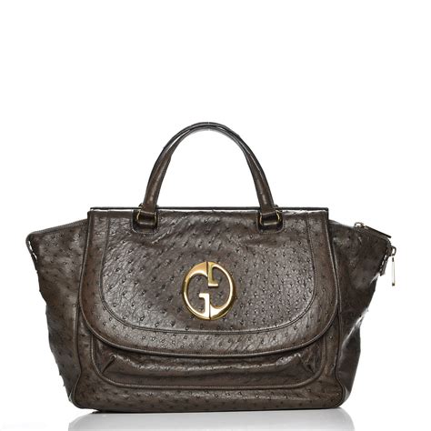 gucci ostrich purse|Gucci ostrich top handle.